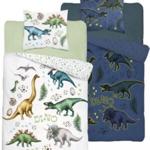 Detexpol Pościel Bawełniana Świecąca W Ciemności 160X200 Fluo Dinozaury Dino 14197