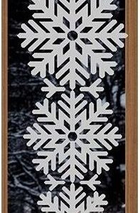 Panel Świąteczny Firana Gotowa 145x37 śnieżynka